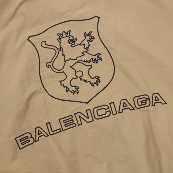 Balenciaga Shield Logo Windbreaker Beige Jacket - 8