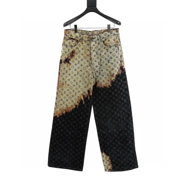 Louis Vuitton Monogram Burnout Effect Wide-Leg Pants - 1