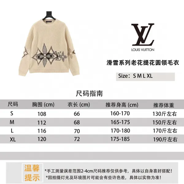 Louis Vuitton Monogram Knit Sweater Beige - 3