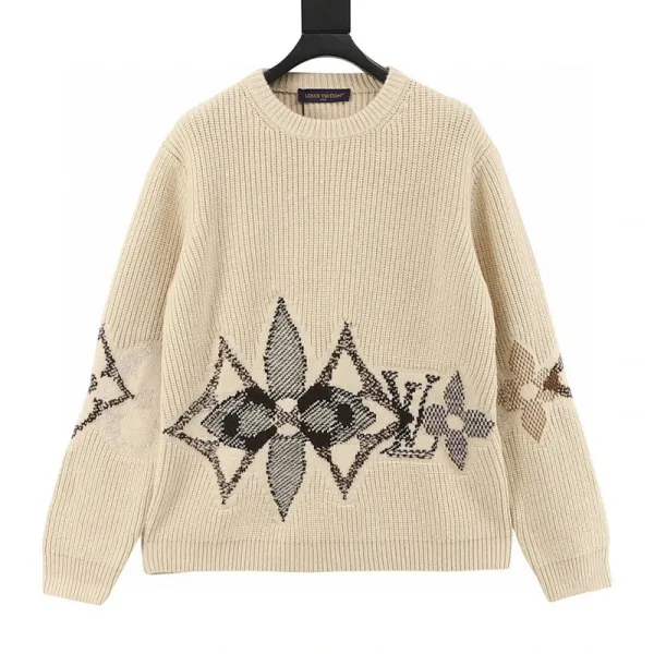 Louis Vuitton Monogram Knit Sweater Beige - 1