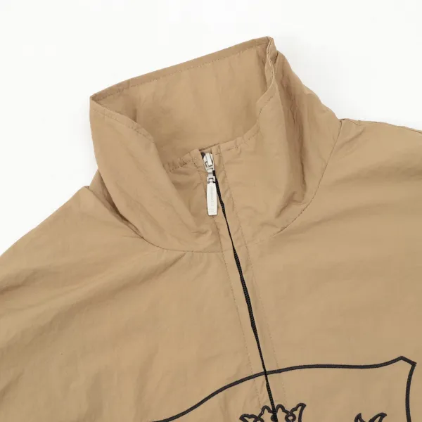 Balenciaga Shield Logo Windbreaker Beige Jacket - 4