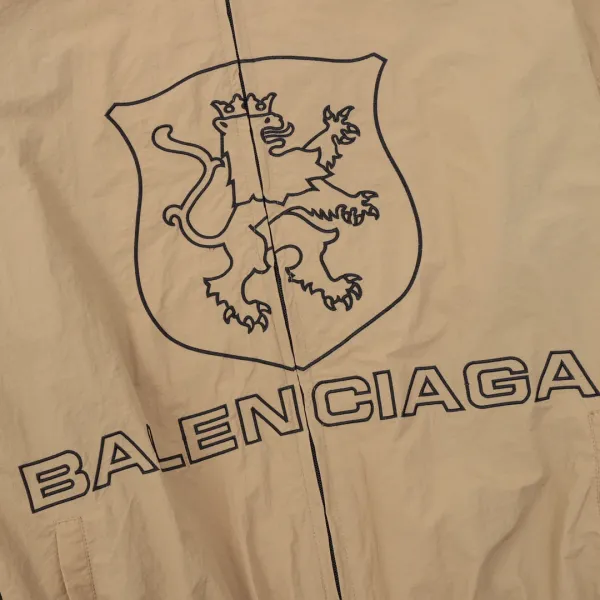Balenciaga Shield Logo Windbreaker Beige Jacket - 5