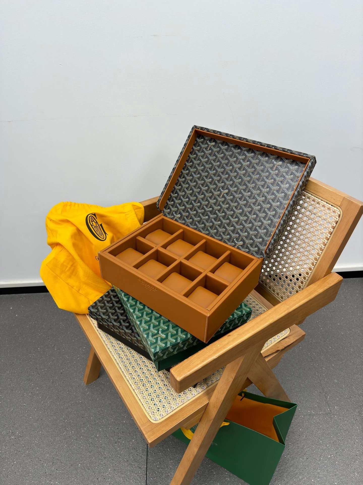 Goyard Watch Storage Case with Goyardine Pattern image 1