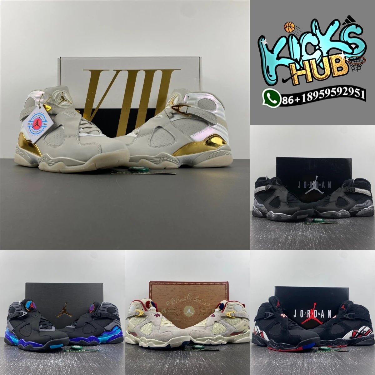 2024 Top Batch Air Retro Jordan 8 AJ8 8S Playoffs Men Basketball Shoes Sneakers Size:40-47.5