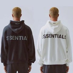 Europe and the United States tide brand FEAR OF GOD compound line ESSENTIALS hooded sweatshirt men and women couples suit 3M reflective letters FOG embroidery cotton hoodie padded jacket