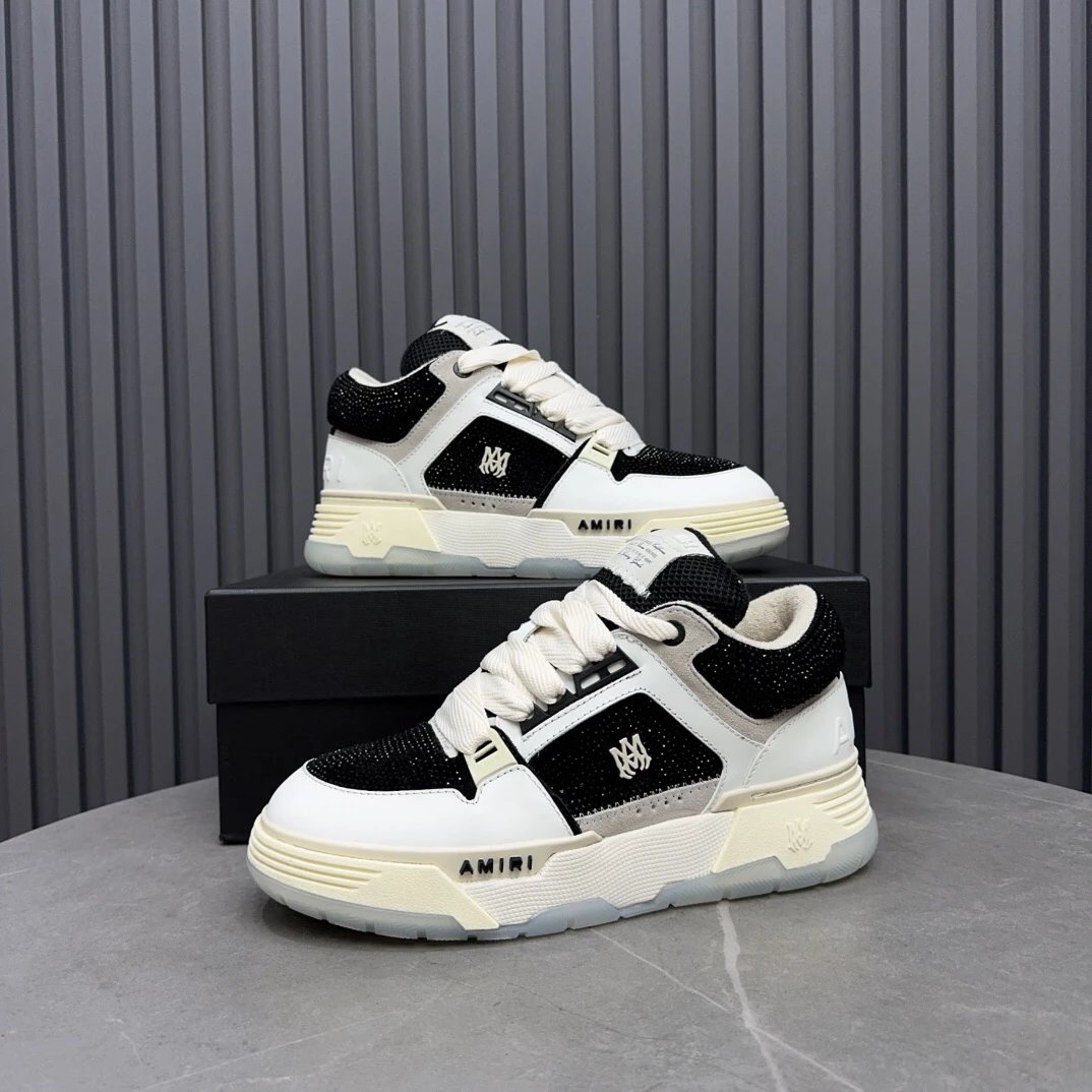 Amiri AMI-01 Low White Ice Blue Mesh Sneakers - 17