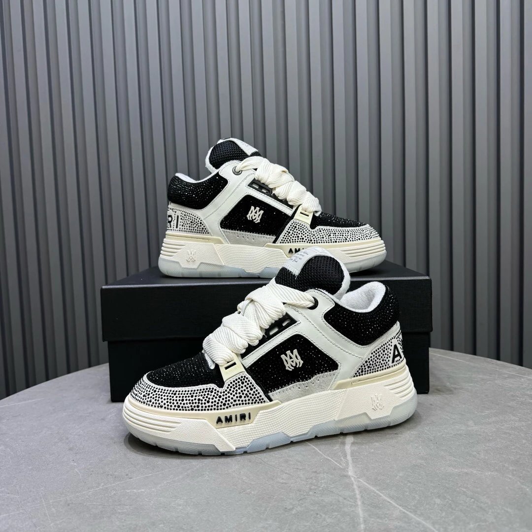 Amiri AMI-01 Low White Ice Blue Mesh Sneakers - 20