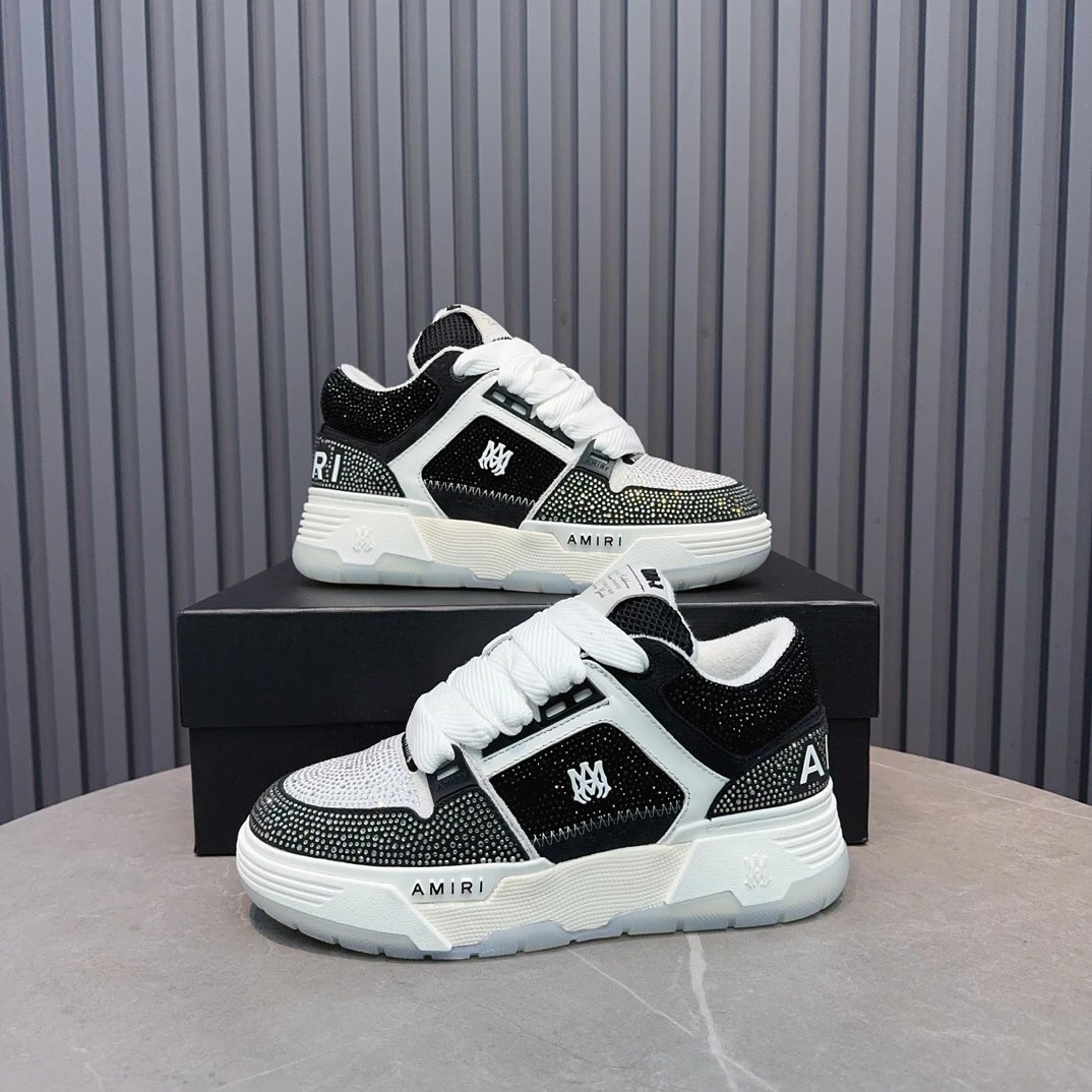 Amiri AMI-01 Low White Ice Blue Mesh Sneakers - 19