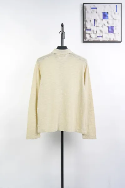 Polo Ralph Lauren Knit Polo Shirt Beige Cardigan - 2