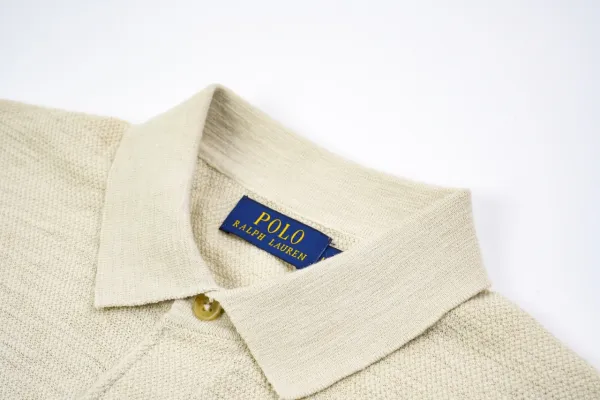 Polo Ralph Lauren Knit Polo Shirt Beige Cardigan - 4
