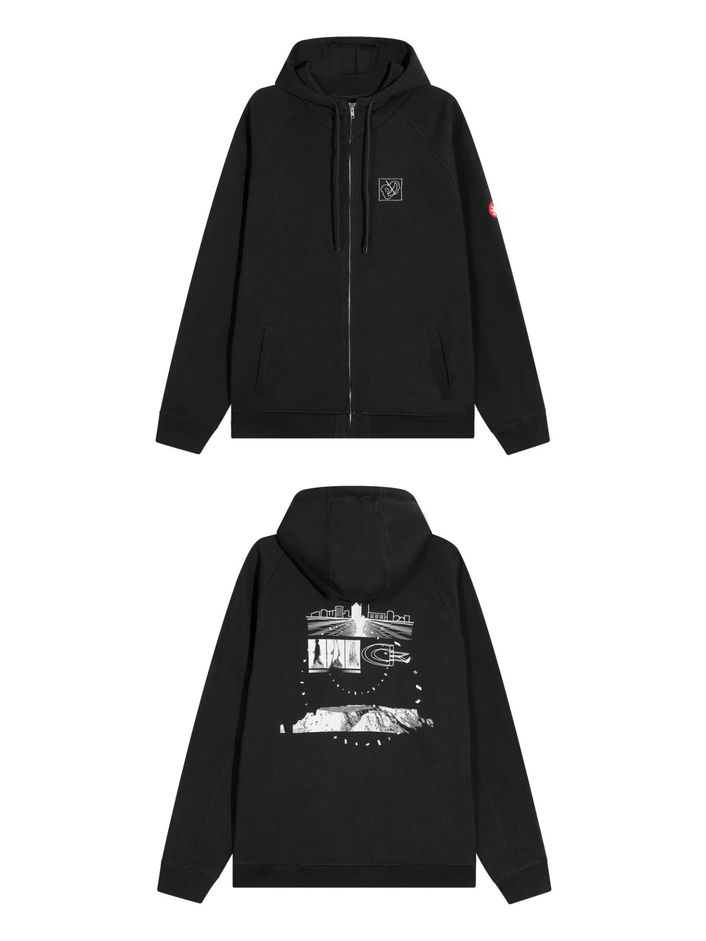 Item Thumbnail for CE CAVEMPT photo printed zip-up hoodie batik cardigan zipper abstract painting sweater【Book】