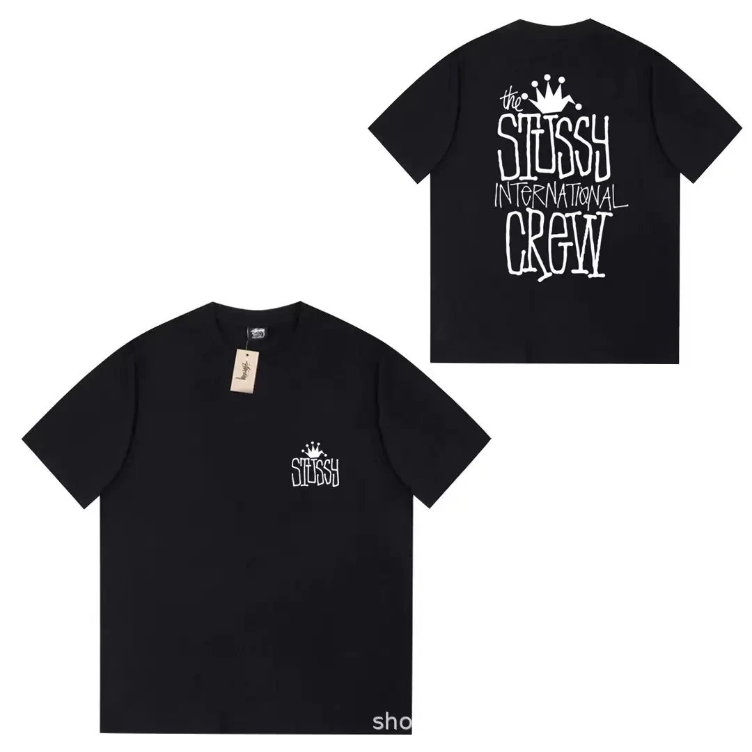 Stussy International Crew Black T-Shirt