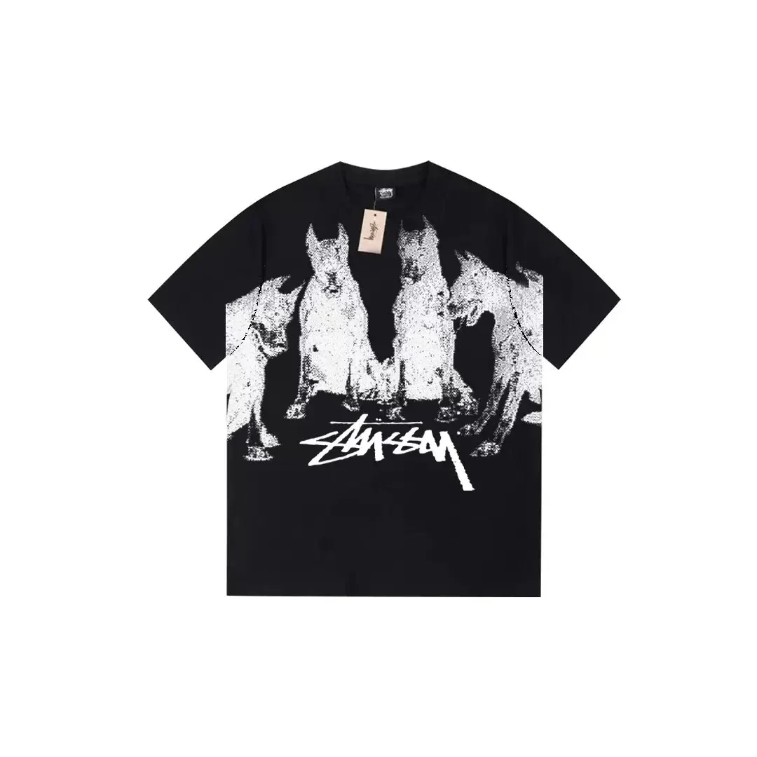 Stussy Wolf Black T-
