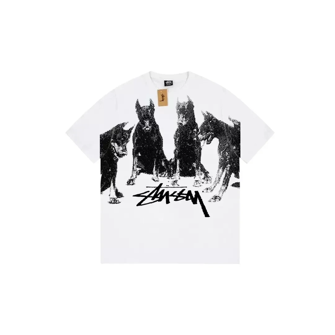 Stussy Wolf White T-