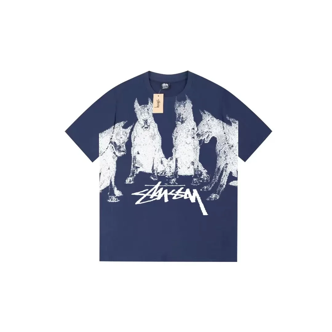 Stussy Wolf Blue T-S