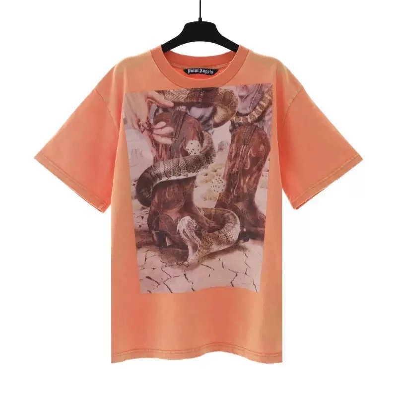 PINKMULTI PALM ANGELS COTTON PRINTED T-shirt-- T-shirt