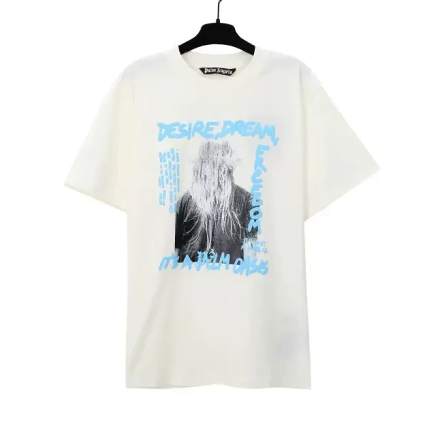 Palm Angels Racing Helmet Graphic Black T-Shirt - 3