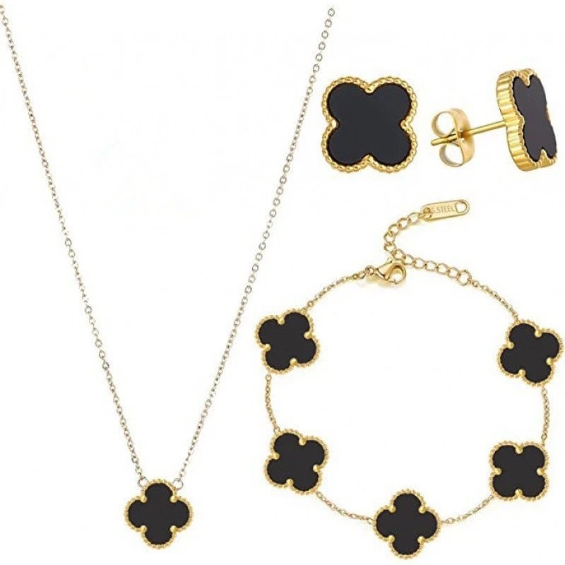 Van Cleef &amp; Arpels Alhambra Gold Yellow Tiger Eye Motif Necklace