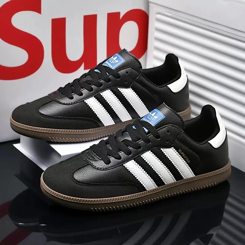 Adidas Originals Samba Classic White/Black/Grey Sneakers - 7
