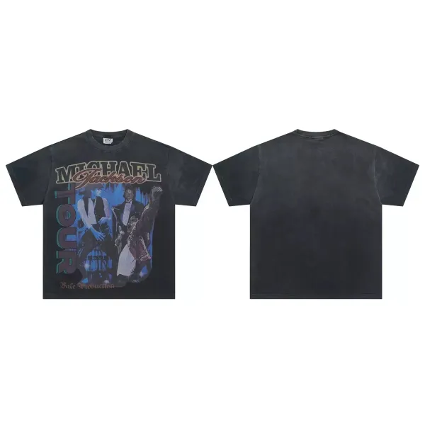 Design Michael Jackson Tour Vintage Wash T-Shirt T-Shirts - 1