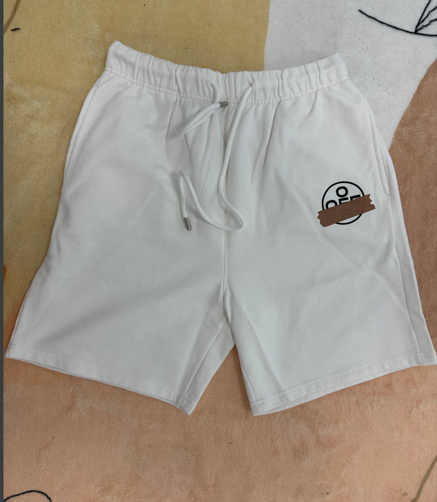 Off-White Short Black White Graphic Print Streetwear Shorts
