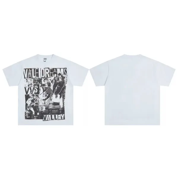 Design Vale Dreams vs Valley Graphic T-Shirt White - 1