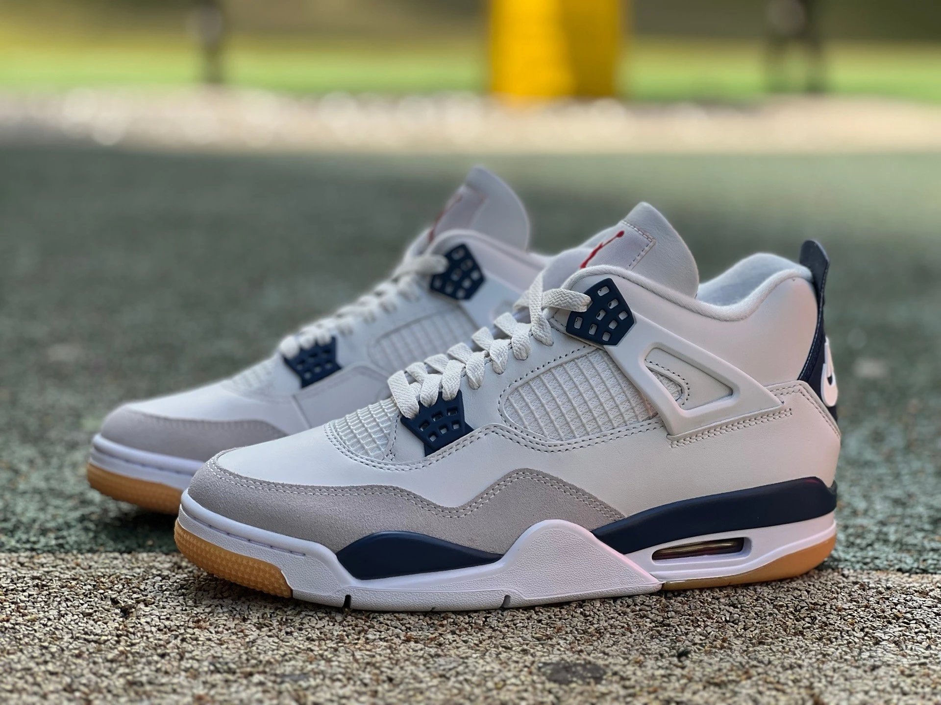 Air Jordan 4 White Blue Sneakers