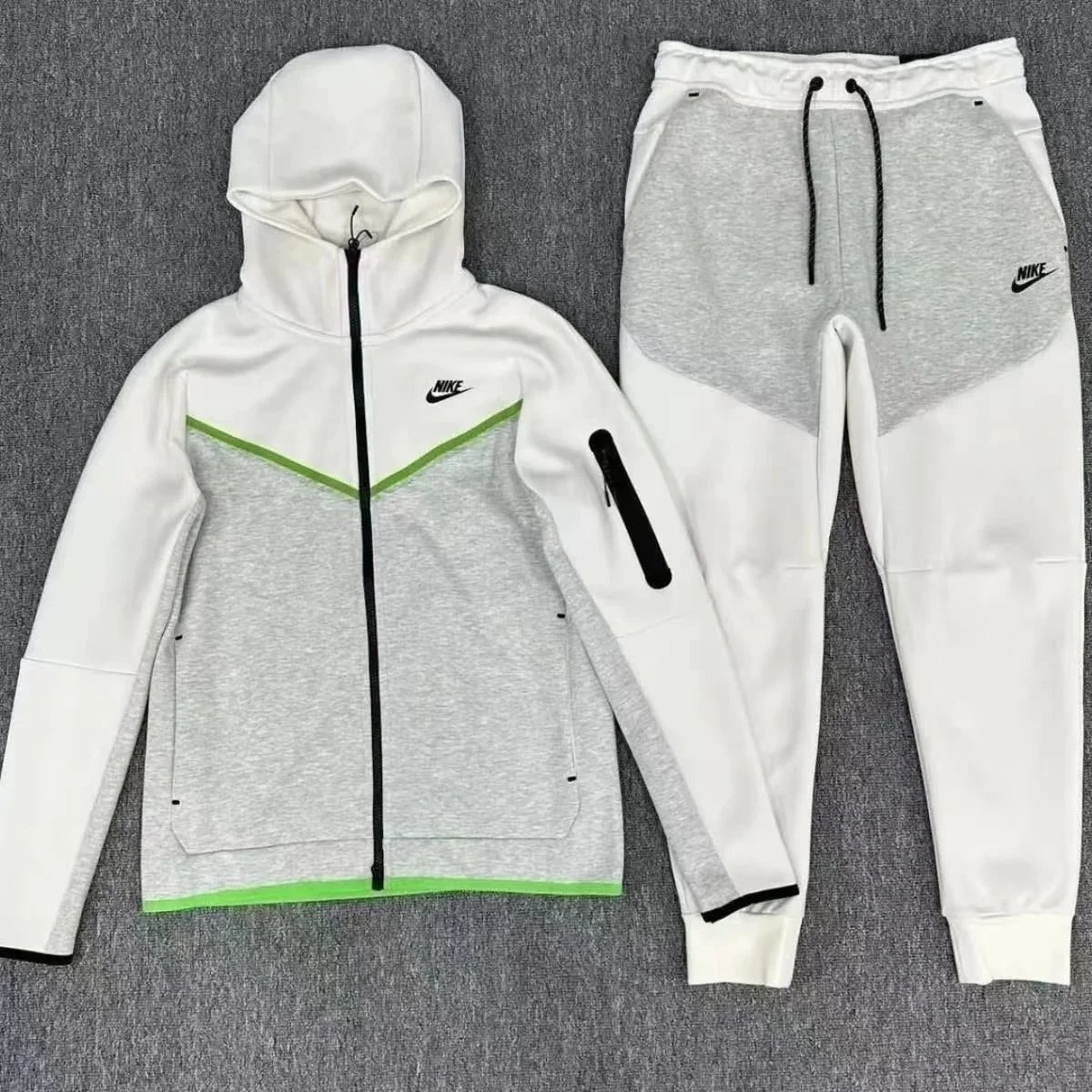 White gray green