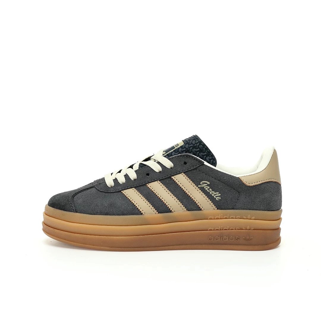Adidas Originals Gazelle Bold — Raumed Carbon Ash Rice Brown Raw Rubber colorway — USFans Spreadsheet photo