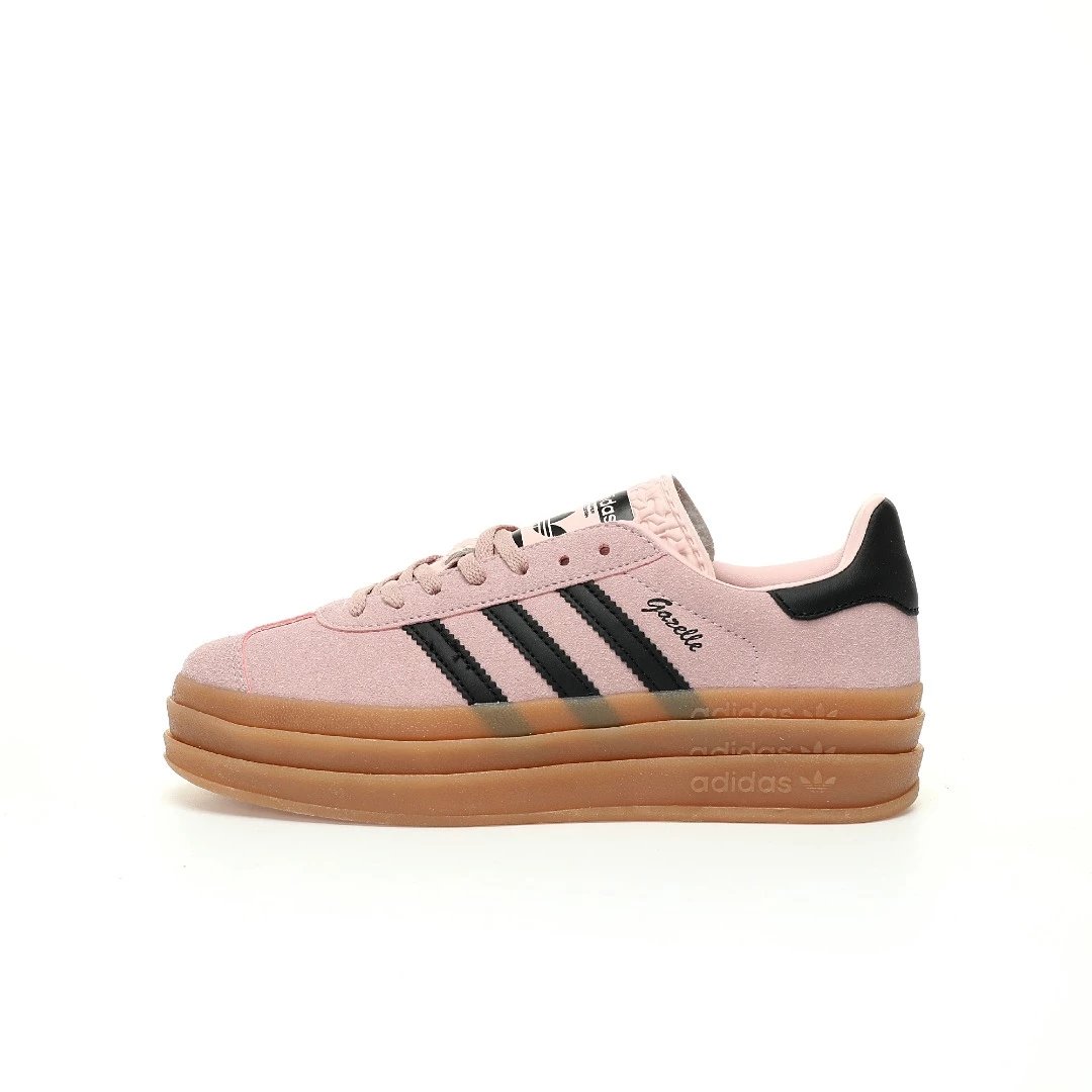 Adidas Originals Gazelle Bold — Rouge powder black raw rubber bottom IE0 colorway — USFans Spreadsheet photo