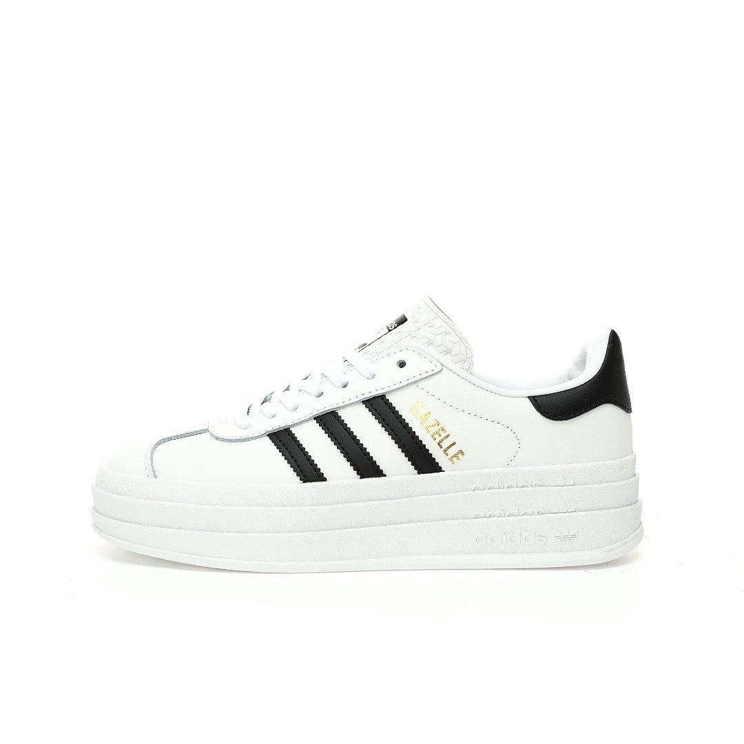Adidas Originals Gazelle Bold — Leather white black gold LOGO IE7853 colorway — USFans Spreadsheet photo