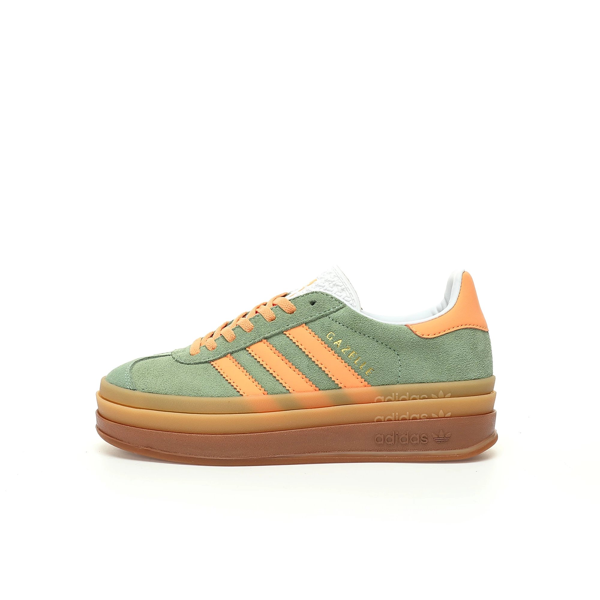 Adidas Originals Gazelle Bold — light green Orange Raw Rubber Base IH749 colorway — USFans Spreadsheet photo