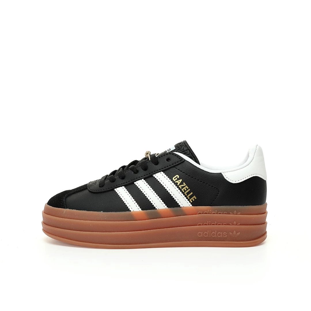 Adidas Originals Gazelle Bold — Leather black and white raw rubber botto colorway — USFans Spreadsheet photo