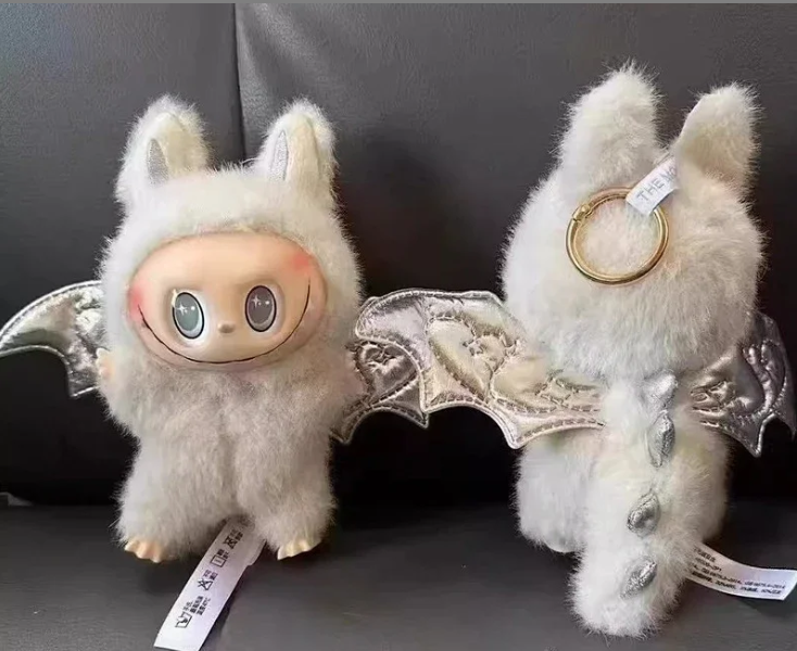 B7Batch 小天使labubu拉布布搪胶脸摆件马卡龙毛绒玩具公仔手办挂件