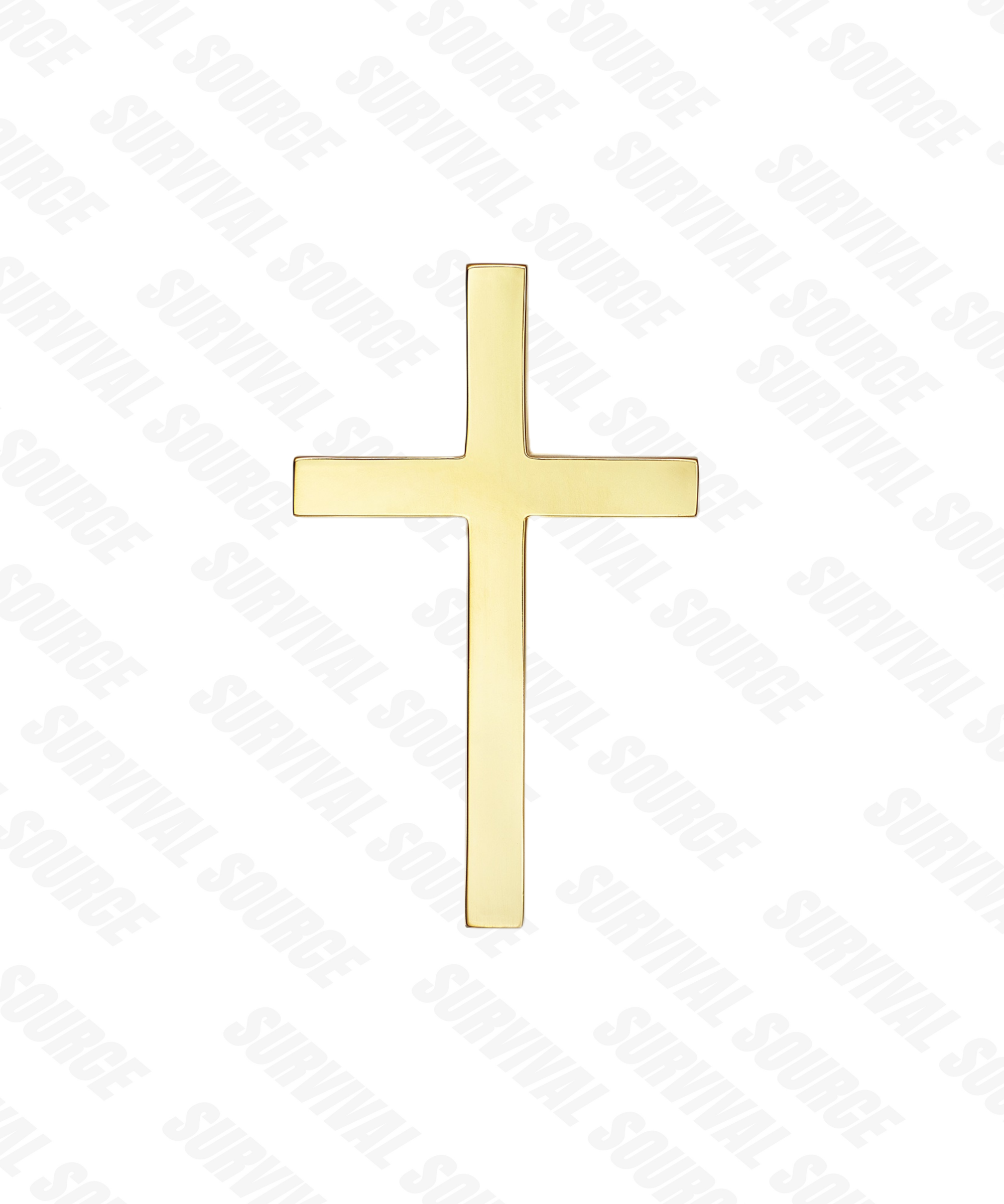 SURVIALSOURCE S925 Silver Plated CROSS/Smooth Plain Cross Pendant European and American Hip Hop Necklace