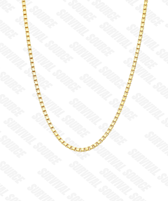 SURVIALSOURCE S925 Silver Plated Box/2.2mm Thick Box Chain Hip Hop Necklace