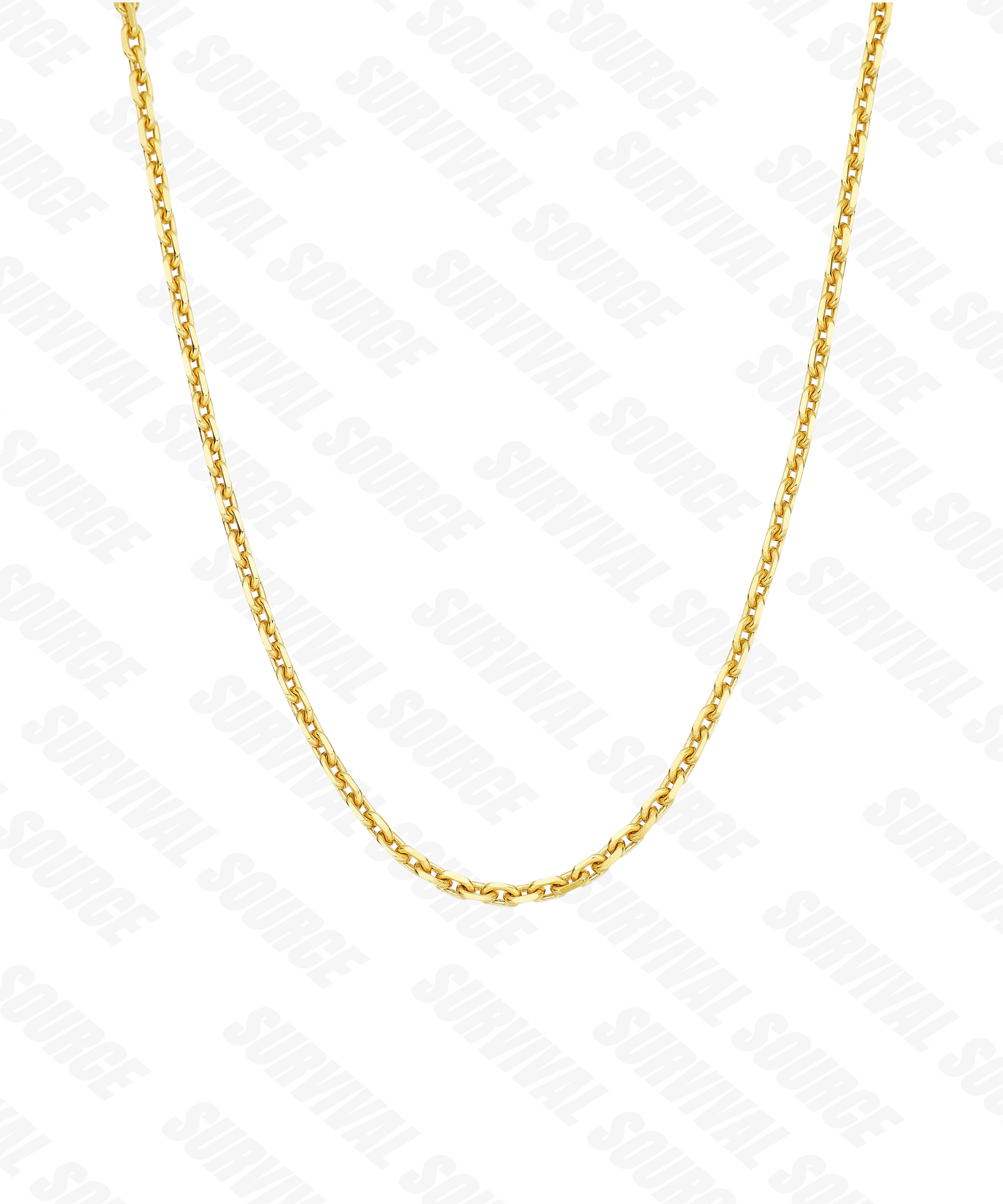 SURVIALSOURCE S925 Silver Plated Cross/2.6mm Cross Chain Hip Hop Necklace
