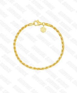 thumbnail for SURVIVALSOURCE S925银镀金 Rope Bracelet / 3.0MM麻花手链