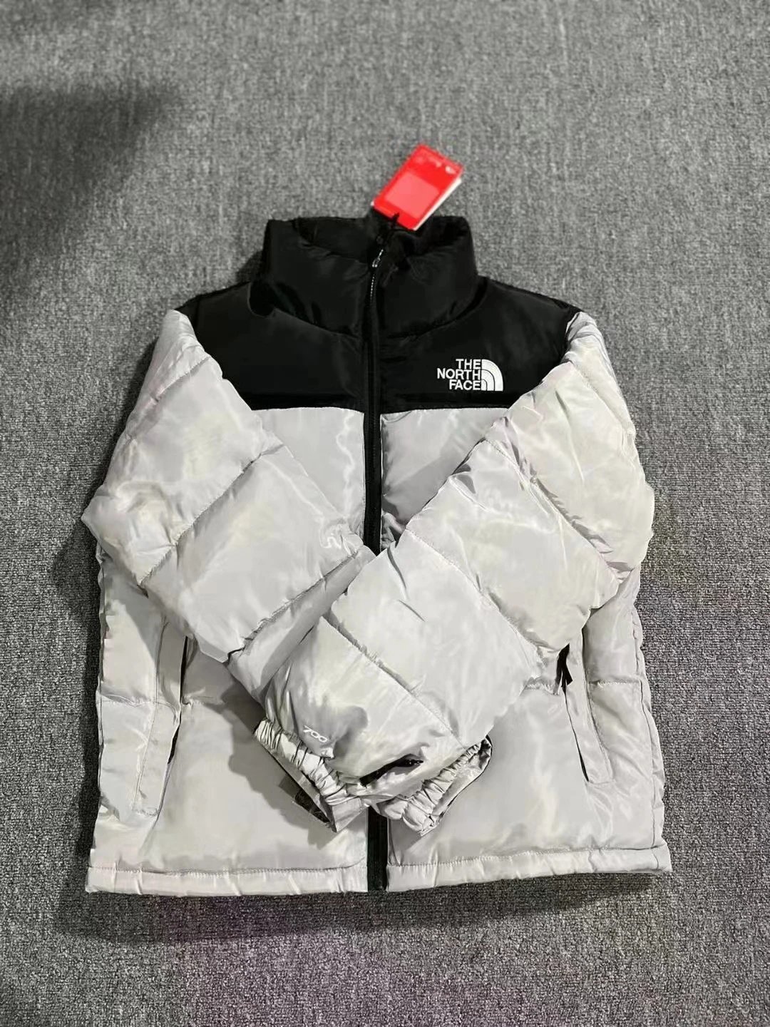 Supreme x The North Face Mountain Light Jacket Gray/Black Down Jacket - 7
