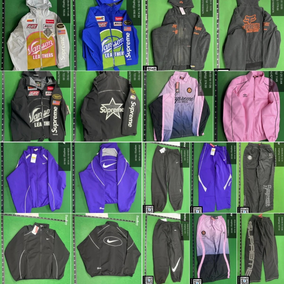 SS26 cross-border high version ceiling WEEK SUP heavy joint Varsity CottonJacket+FI racing suit