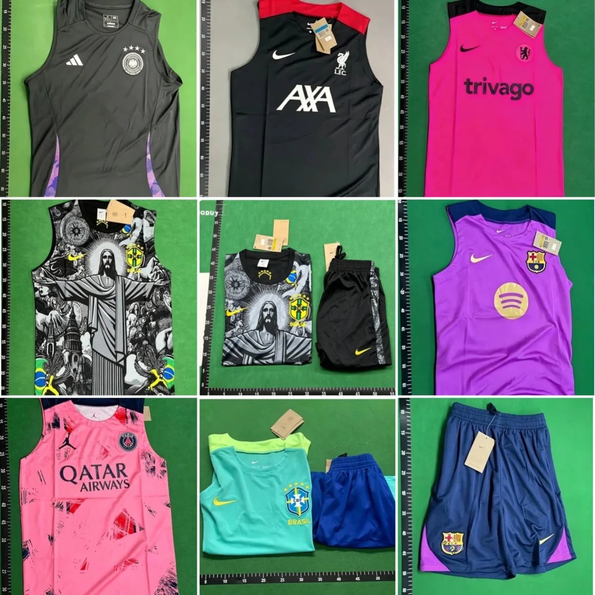 Nike Black Sleeveless Football Jersey and Shorts Set