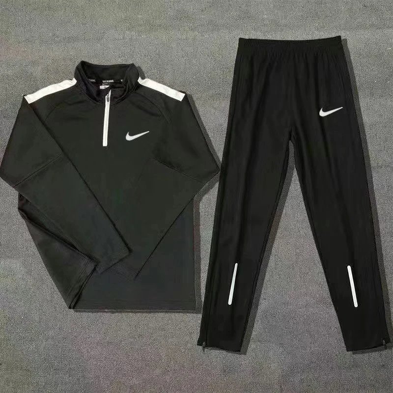 Black long-sleeve pants set SKU image