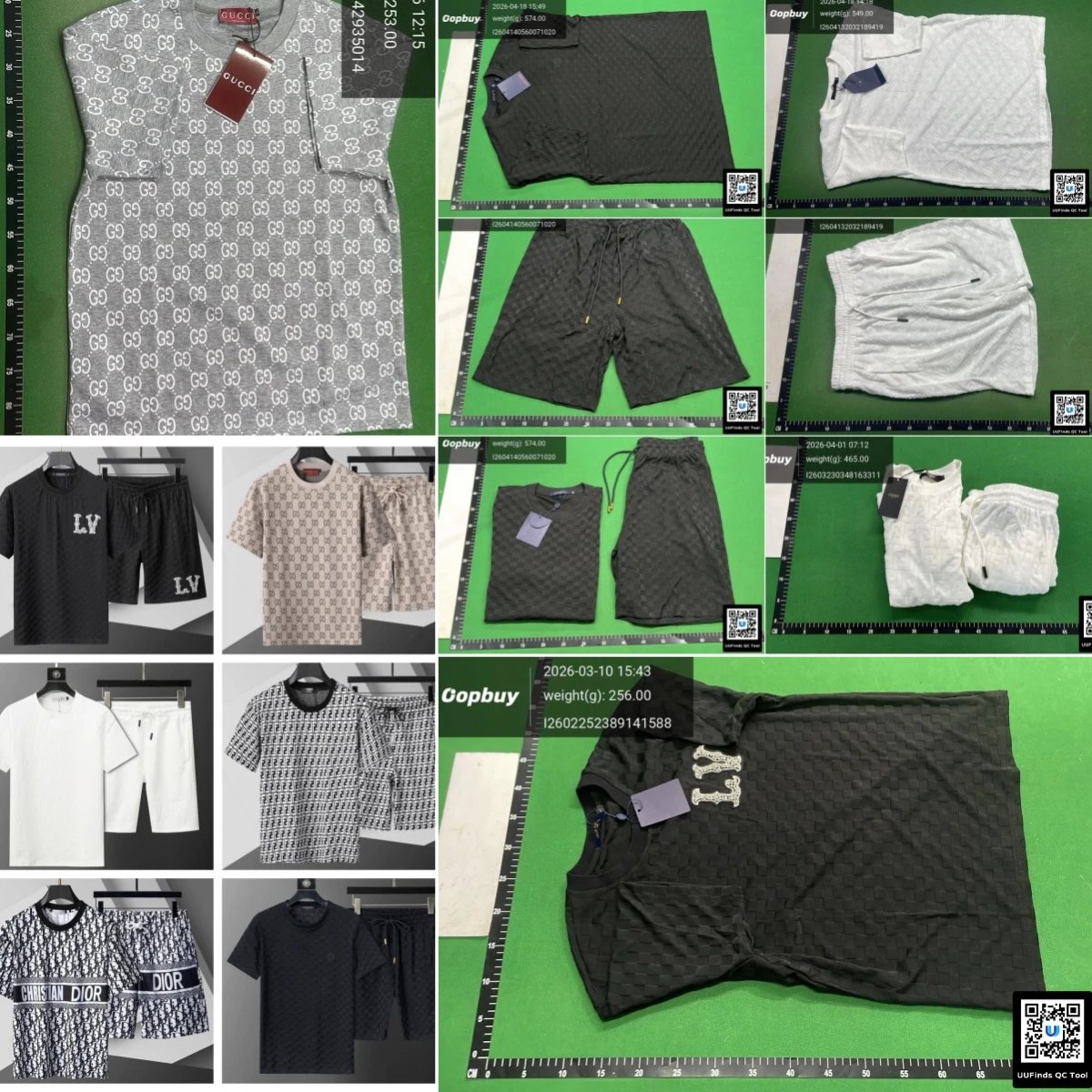 Gucci Grey Short Sleeve T-Shirt and Black Shorts Set