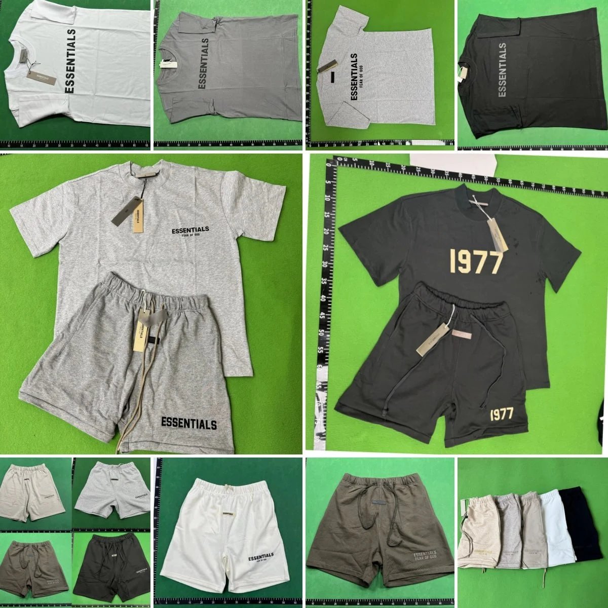 Fear of God Essentials Grey T-Shirt and Shorts Set
