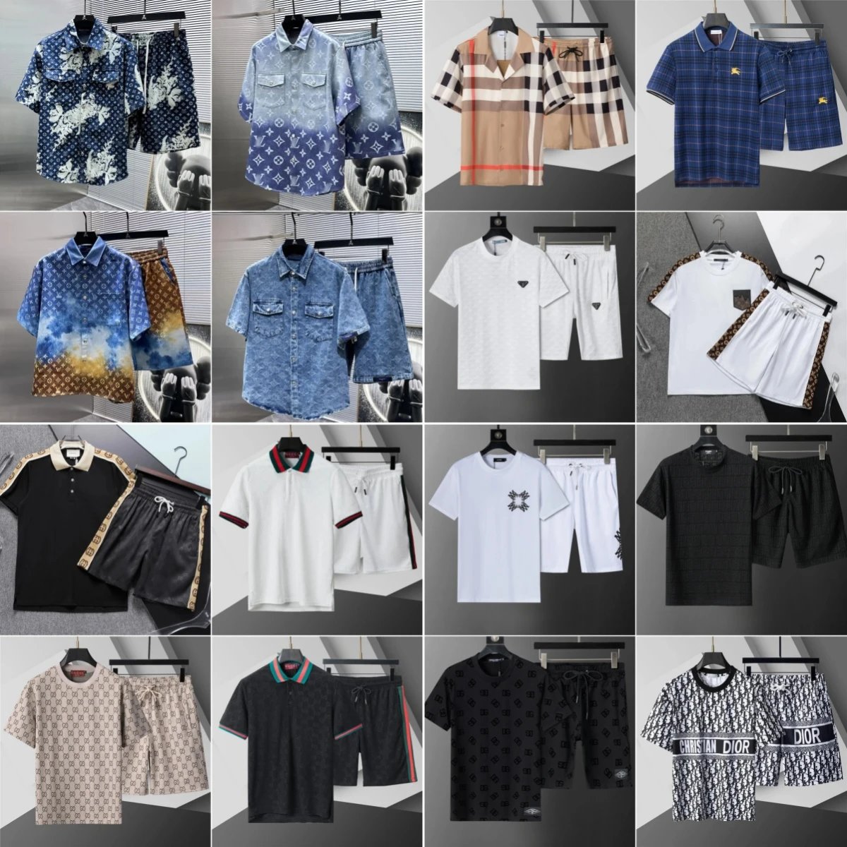 Dior Black Logo T-Shirt and Shorts Set
