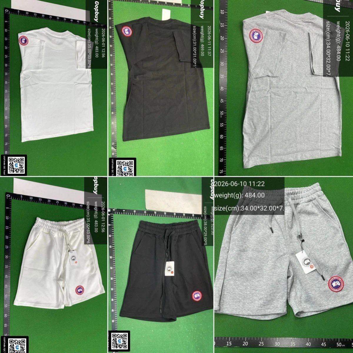 Canada Goose White T-Shirt and Shorts Set