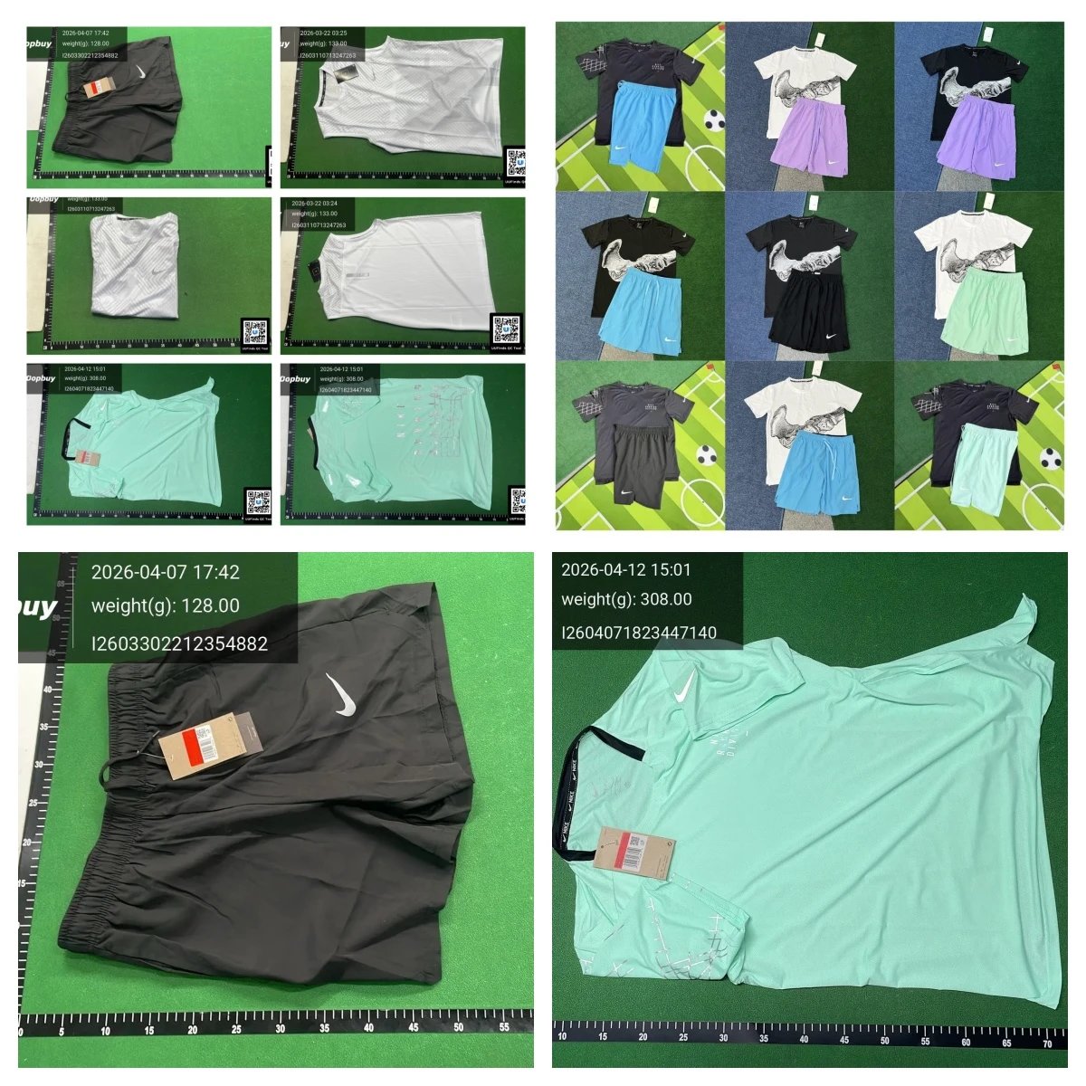 Nike Black Shorts and Mint Green T-Shirt Set