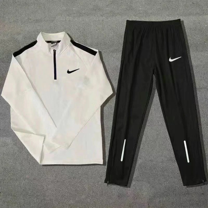 White long-sleeve and black pants set SKU image