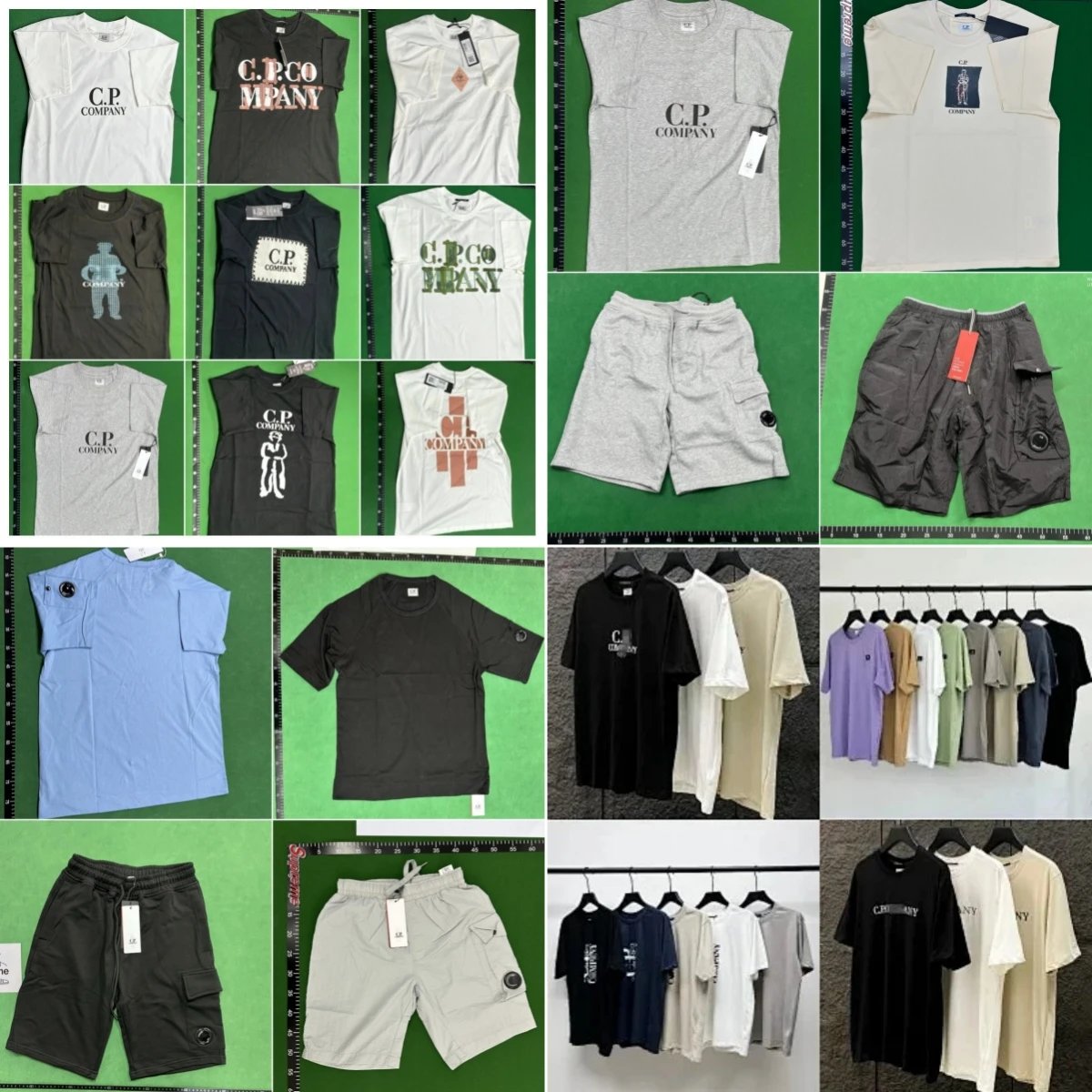 Foreign trade men’s CP glasses pure cotton casual round neck quality short-sleeved T-shirt shorts handsome simple casual outdoor sports