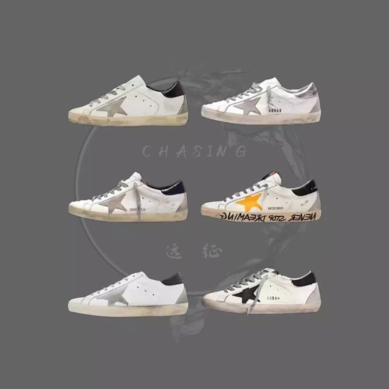 Golden Goose/GGDB small dirty shoes Korean version of the first layer of sheepskin black tail star dirty shoes men and women casual shoes GGDB flat white shoes Korean version of the hundred layer of the first layer of the small dirty shoes silver black tail star dirty shoes students of men and women small white shoes casual board shoes shell head moral training shoes Air Force One